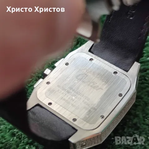 Мъжки луксозен часовник Cartier Santos 100, снимка 4 - Мъжки - 46972002