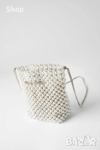 ТОП находка ! Мини чанта с перли на Zara 👛, снимка 2 - Чанти - 53775732