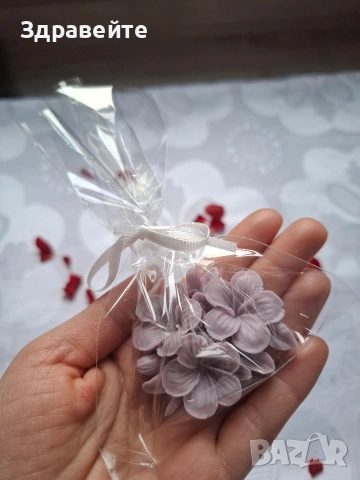 Глицеринови сапунчета цветя и сърчица с хипоалергенни етер масла+подарък , снимка 11 - Други - 53098710