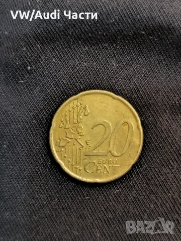 Монета 20 евро цента Ирландия 2002г. минт 20 Euro Cent Ireland , снимка 2 - Нумизматика и бонистика - 49037884