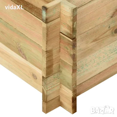 vidaXL Плантер за зеленчуци, импрегниран бор, 120x120x40 см(SKU:43346), снимка 2 - Други - 49514396