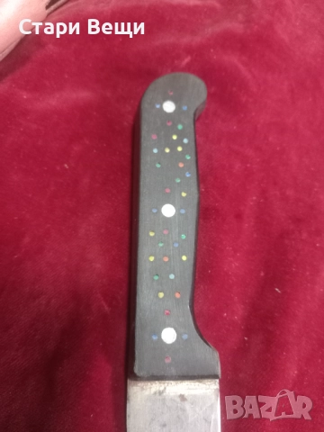 Стар нож с кожена кания, снимка 5 - Ножове - 52854426