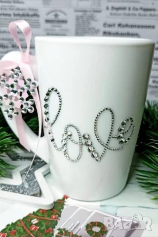 Чаша инкрустирана с камъчета   , снимка 5 - Чаши - 51173477