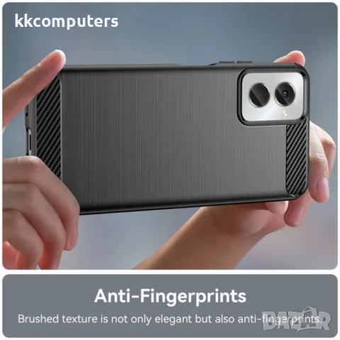 Motorola Moto G Power 2024 Удароустойчив Carbon Fiber Калъф и Протектор, снимка 7 - Калъфи, кейсове - 49989226