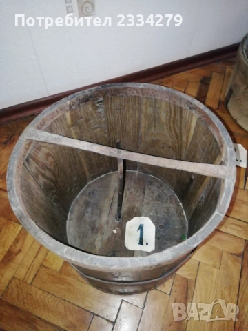 Стари дървени съдове, крини за зърно и сита за брашно и други. , снимка 4 - Антикварни и старинни предмети - 52320068