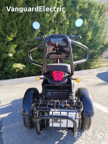 Двуместна електрическа триколка Vanguard Pudding 1800W-48V-20Ah - BLACK, снимка 5 - Инвалидни колички - 43641379