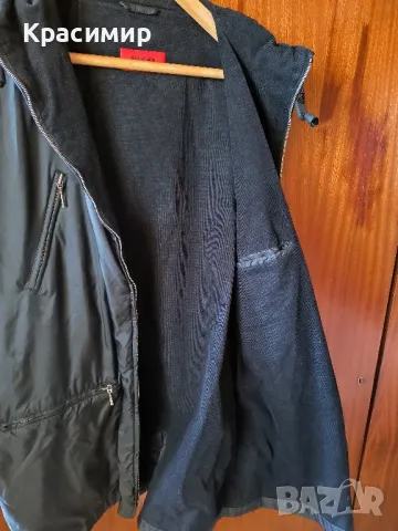 Черно яке с качулка, сезон пролет-есен, снимка 4 - Якета - 50353779