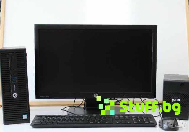 Комплект Bundle HP Prodesk 400 G3+HPMonitor 20''+UPS+HP KB&Mouse, снимка 1 - Работни компютри - 46755532