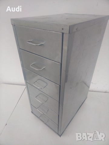 Метален шкаф за инструменти с  6 броя чекмеджета с дръжки. Мобилен на 4 бр колелца, снимка 10 - Куфари с инструменти - 52792644