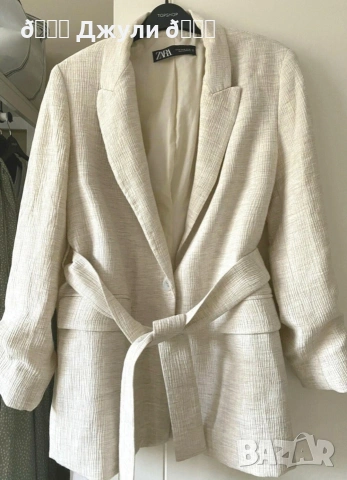 Ленено сако/ блейзър на Zara, снимка 10 - Сака - 53102533