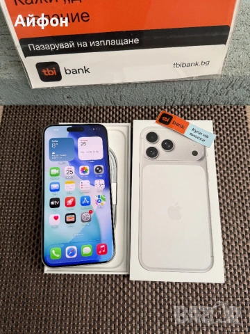 НОВ! *ЛИЗИНГ* iPhone 17 Pro Max 256Gb Silver Гаранция, снимка 2 - Apple iPhone - 53230048
