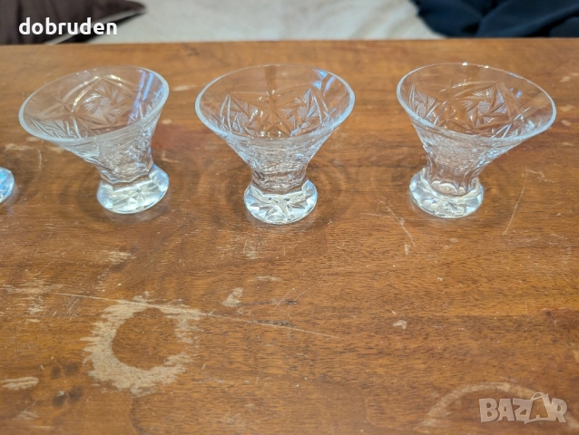 Кристални чаши за ликьор сервиз 6бр., снимка 2 - Чаши - 52311381