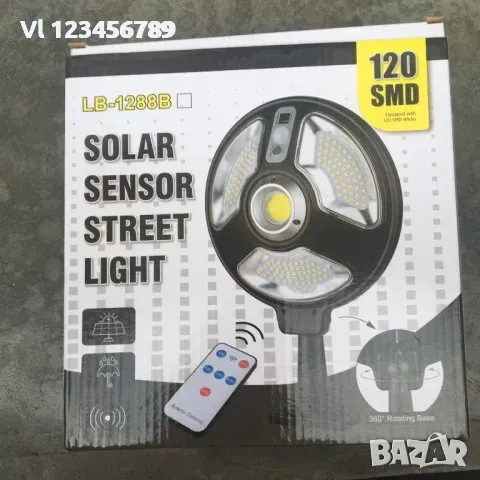 LED СОЛАРНА ЛАМПА- LB1288 B - 120 SMD, снимка 3 - Соларни лампи - 48808158