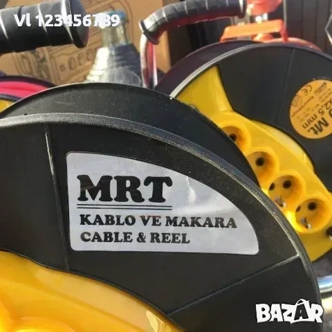 	Удължител -макара DIKKAT MRT, 30 м, 3х2,5 мм, 4 гнезда, дръжка, снимка 2 - Други стоки за дома - 53909719