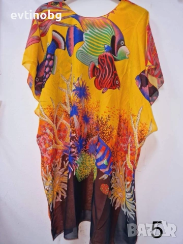 Дамска плажна туника с изкусителни принтове, снимка 6 - Туники - 54132884