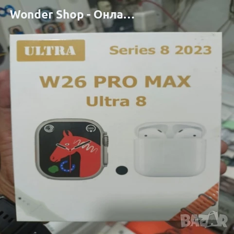 Smart часовник + TWS слушалки W26 Pro Max, снимка 2 - Смарт часовници - 50861501