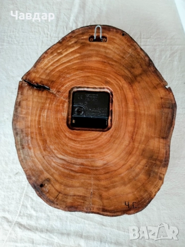 Ръчно изработен дървен стенен часовник, снимка 4 - Декорация за дома - 52688395