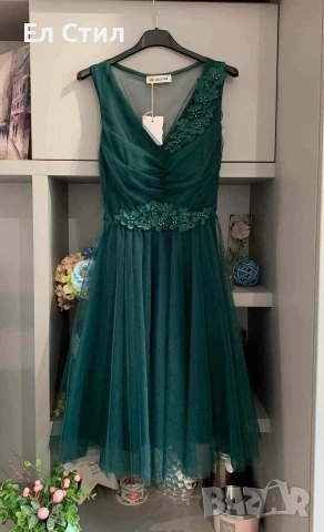 🌹Дамска рокля С тюл ,ГО до 108см, снимка 2 - Рокли - 53962654