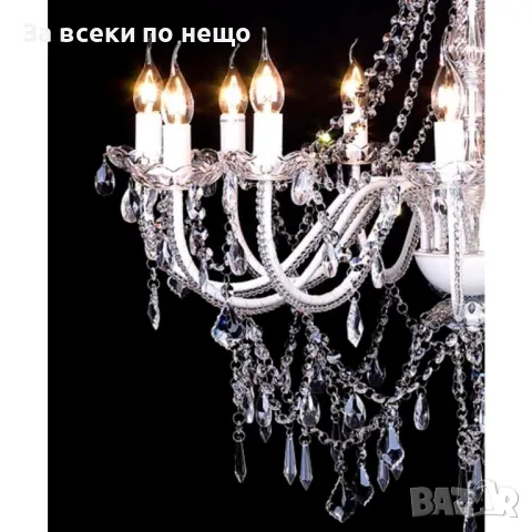 Луксозен кристален полилей с 1600 кристала Код P535, снимка 2 - Полилеи - 50279847