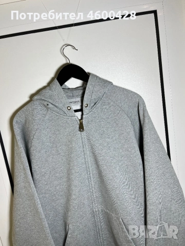 Мъжки суичър с цип и качулка Carhartt Chase Hooded (оригинал размер XL, снимка 4 - Суичъри - 53344071