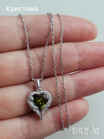 Красиво сребърно колие, снимка 2 - Колиета, медальони, синджири - 54235115