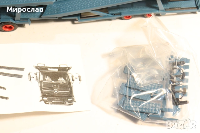 HERPA H0 1/87 MERCEDES BENZ АВТОВОЗ КАМИОН МОДЕЛ КОЛИЧКА, снимка 3 - Колекции - 53665034