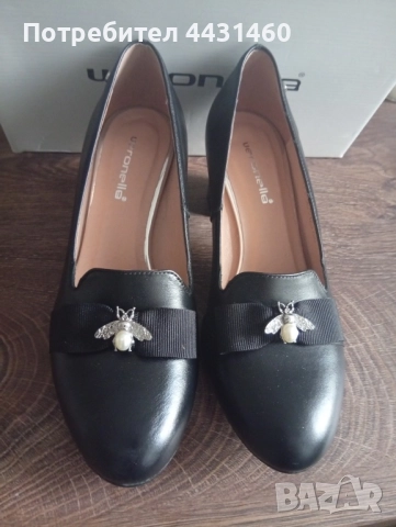 Нови обувки Veronella, естествена кожа, снимка 4 - Дамски обувки на ток - 51488924