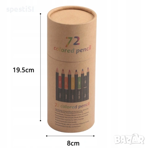 Цветни моливи 72 цвята – Меки, в тубус - КОД 4813, снимка 4 - Рисуване и оцветяване - 53498916