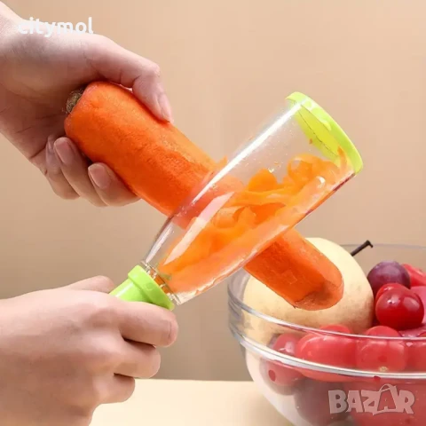 Белачка за плодове и зеленчуци с контейнер за обелките​