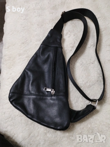 мъжка чанта от естествена кожа през Рамо , снимка 2 - Чанти - 53975652