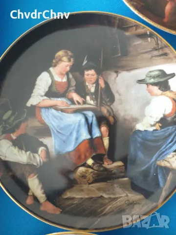 10бр Bareuther Бавария немска колекционерска декоративна порцеланова чиния-картина, снимка 11 - Картини - 50168696