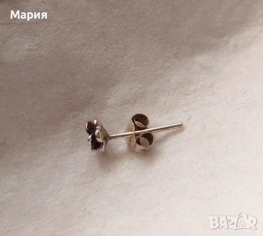 Обеца с роза, снимка 4 - Обеци - 53857146