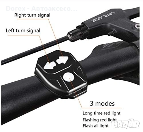 Комплект за велосипед задна LED светлина с мигачи и клаксон USB, снимка 9 - Аксесоари и консумативи - 54197181