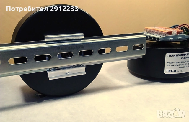 Тороидален трансформатор 24V за DIN шина 100VA, снимка 2 - Друга електроника - 53901799