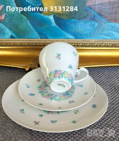 Rosenthal  Най-нежен Сервиз за чай кофе 22 бр Германия , снимка 12 - Сервизи - 52856067