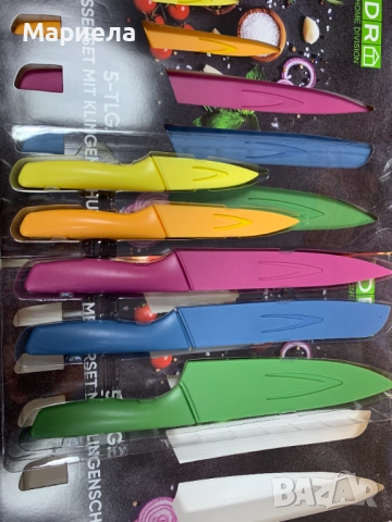 Комплект 5 бр. ножове, снимка 4 - Прибори за хранене, готвене и сервиране - 52800580