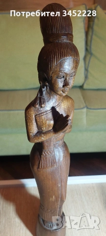 Дърворезба за ценители височина 48см , снимка 6 - Декорация за дома - 54044959