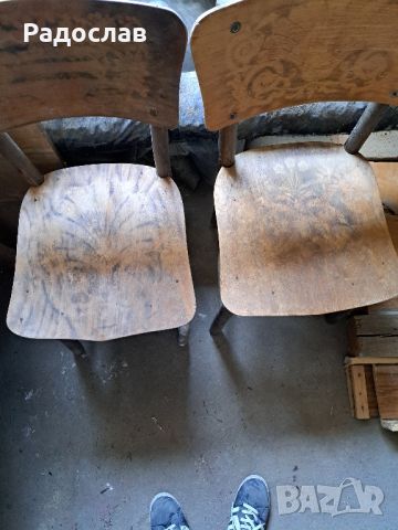 Стари дървени столове, снимка 2 - Столове - 46012145