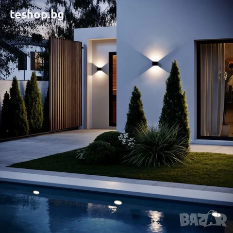 LED стенна лампа със сензор за движение насочена нагоре-надолу, G9 LED крушка лукс колекция, снимка 2 - Лед осветление - 52247091