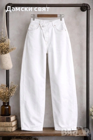 Дамски дънки с висока талия , снимка 2 - Дънки - 54178382