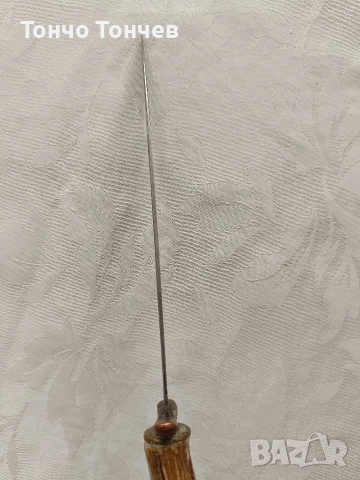 Продавам нож, направен от щик на "Манлихера" с дръжка от рог на сръндак., снимка 7 - Ножове - 52605339