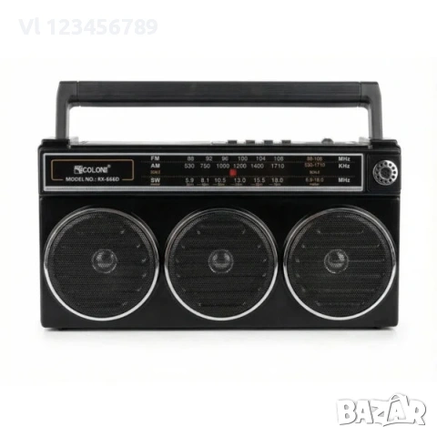 Портативно ретро 3 лентов приемник GOLON RX-666SD FM,АМ;SWBT,USB,TF, снимка 2 - Радиокасетофони, транзистори - 53833167
