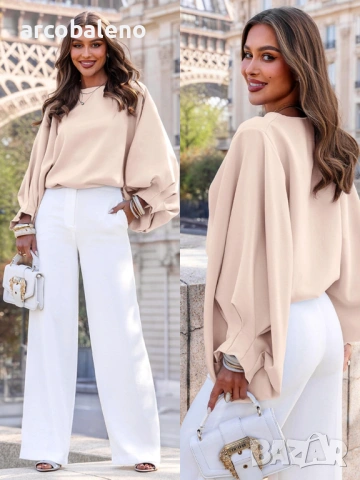 Дамска блуза с буфан ръкав Lisonn, 4цвята , снимка 9 - Блузи с дълъг ръкав и пуловери - 54150079