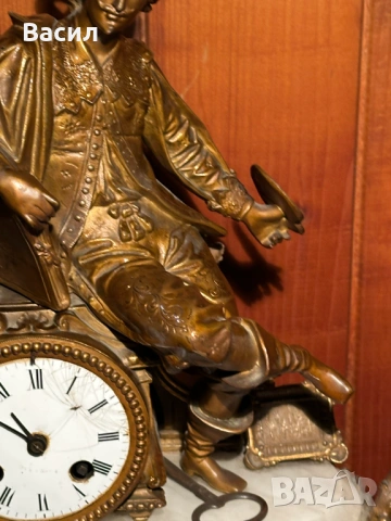 Каминен часовник мрамор , снимка 12 - Антикварни и старинни предмети - 54246773