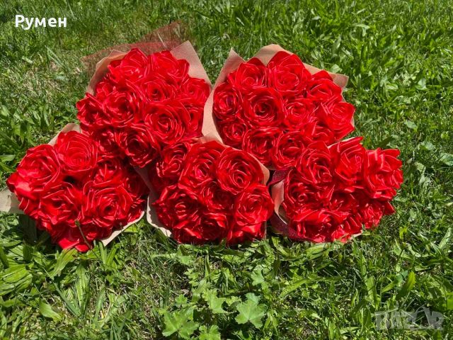 Букети от вечни рози (сатенени рози)., снимка 8 - Подаръци за жени - 46401681