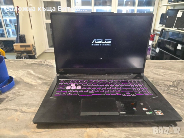 Лаптоп Asus Tuf A17 FA706 AMD Ryzen 7 4800H 16GB RAM 475 GB SSD, снимка 7 - Лаптопи за игри - 53726937