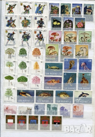 Албум SG A4 с 450 чисти марки (MNH) Сан Марино, Люксембург, Лихтенщайн, снимка 2 - Филателия - 52351916