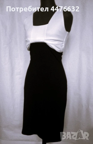 рокля Дани черно/бяло