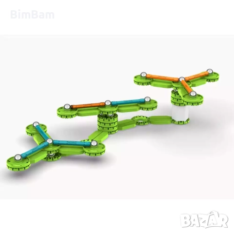 Магнитен конструктор Mechanics Magnetic Motion Flywheels / Geomag 96 части, снимка 4 - Конструктори - 52887223