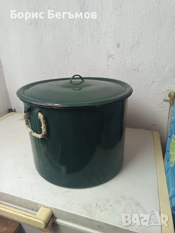 Соц Стара Голяма Емайлирана Тенджера, Казан 30 литра, снимка 7 - Други - 52219030